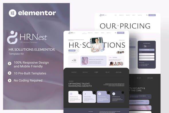 HRNest - HR Solutions Elementor Template Kit
