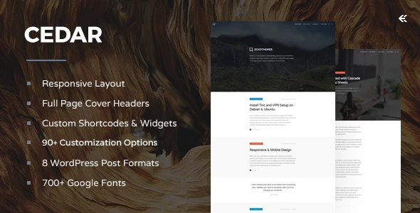 Cedar – Responsive WordPress Blog Theme