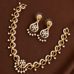 AD Stone Gold Replica Necklace Set