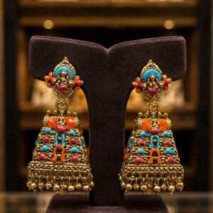 Traditional Kopuram Temple Jhumka Earrings