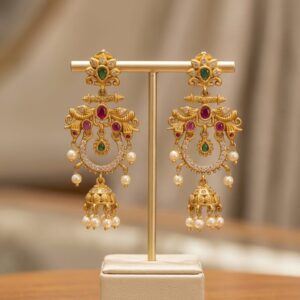 Designer Chandbali Jhumka Earrings