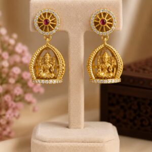 Lakshmi Temple Jhumka Earrings